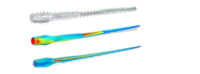 Visualisierung des lokalen Koordinatensystems der Schale