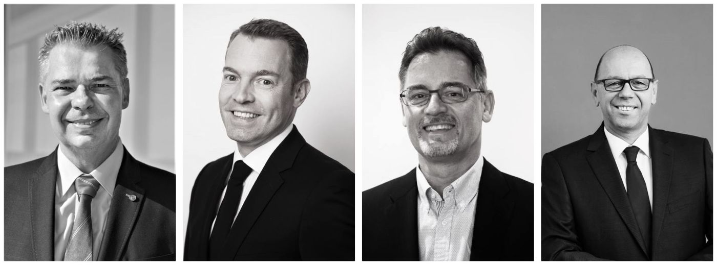 v.l.: Beat Meili, Geschäftsführer, Sigmatek Schweiz / Christian Haltiner, Managing Director, Switzerland Dassault Systèmes / Michael Hausdorf, Senior Consultant Digitalization, Siemens Schweiz / Thomas Weichsel, Leiter Produktmanagement, Eplan Software