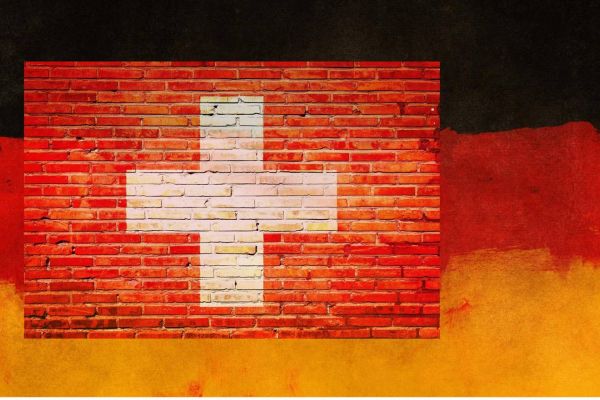 Schweizer Zuliefertag: Flagge Deutschland-Schweiz