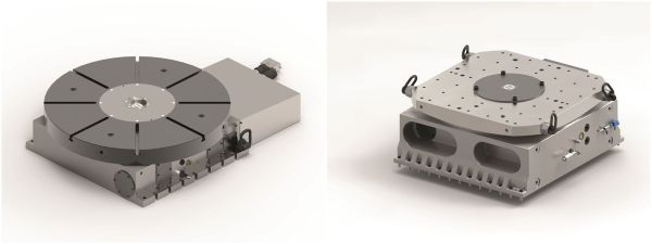 Rundtischbaureihe Sauter RT Mill mit Schneckengetriebe: Standardbaugrösse mit unterschiedlichen Konfigurationen.