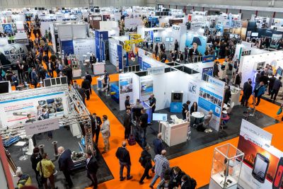 Messehalle in Zürich bei der Instandhaltungsmesse Maintenance 2020