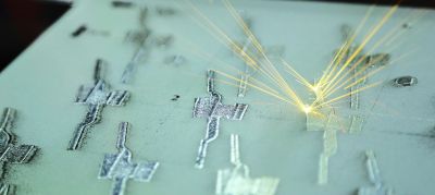 Per 3D-Druck entsteht das sogenannten Boroskopauge der schnelllaufenden Niederdruckturbine des MTU-Getriebefan-Triebwerks des Airbus A320neo
