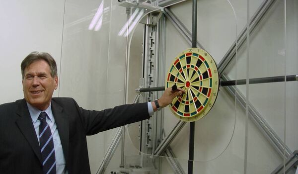Treffsichere Dartscheibe