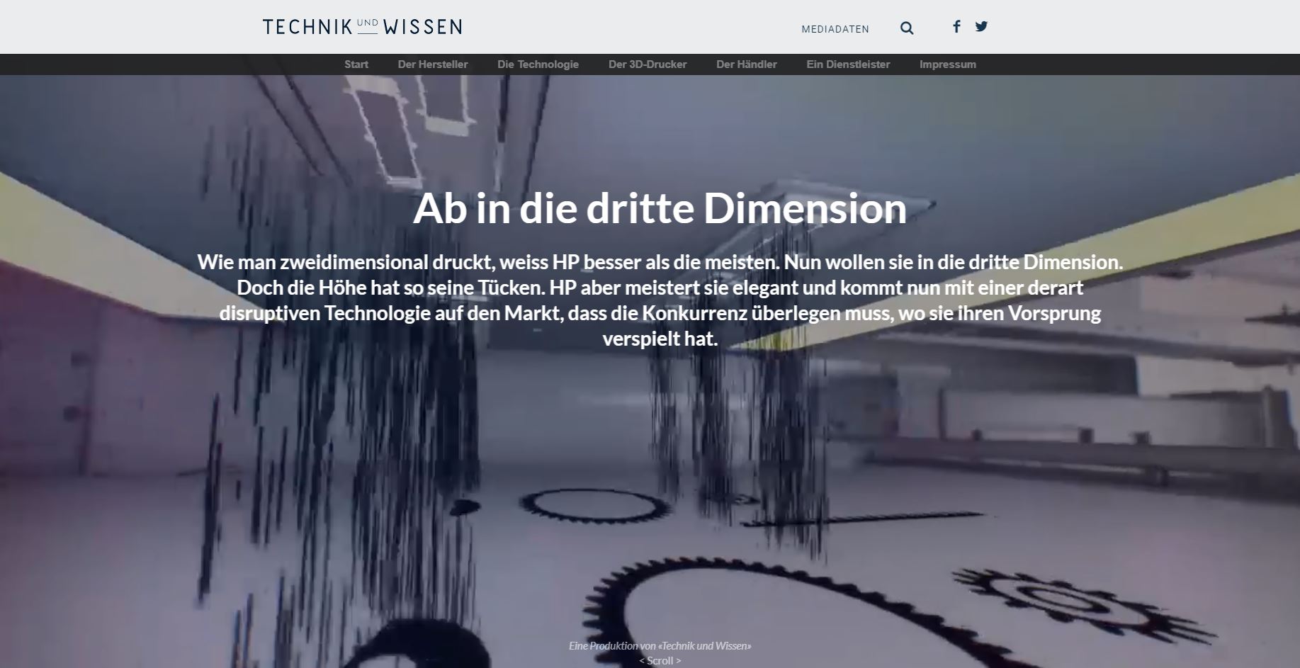 Multimediastory Ab in die 3. Dimension von Technik und Wissen