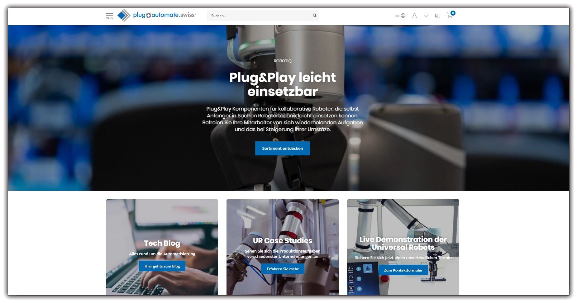 Webshop für Automation von Bachmann Engineering