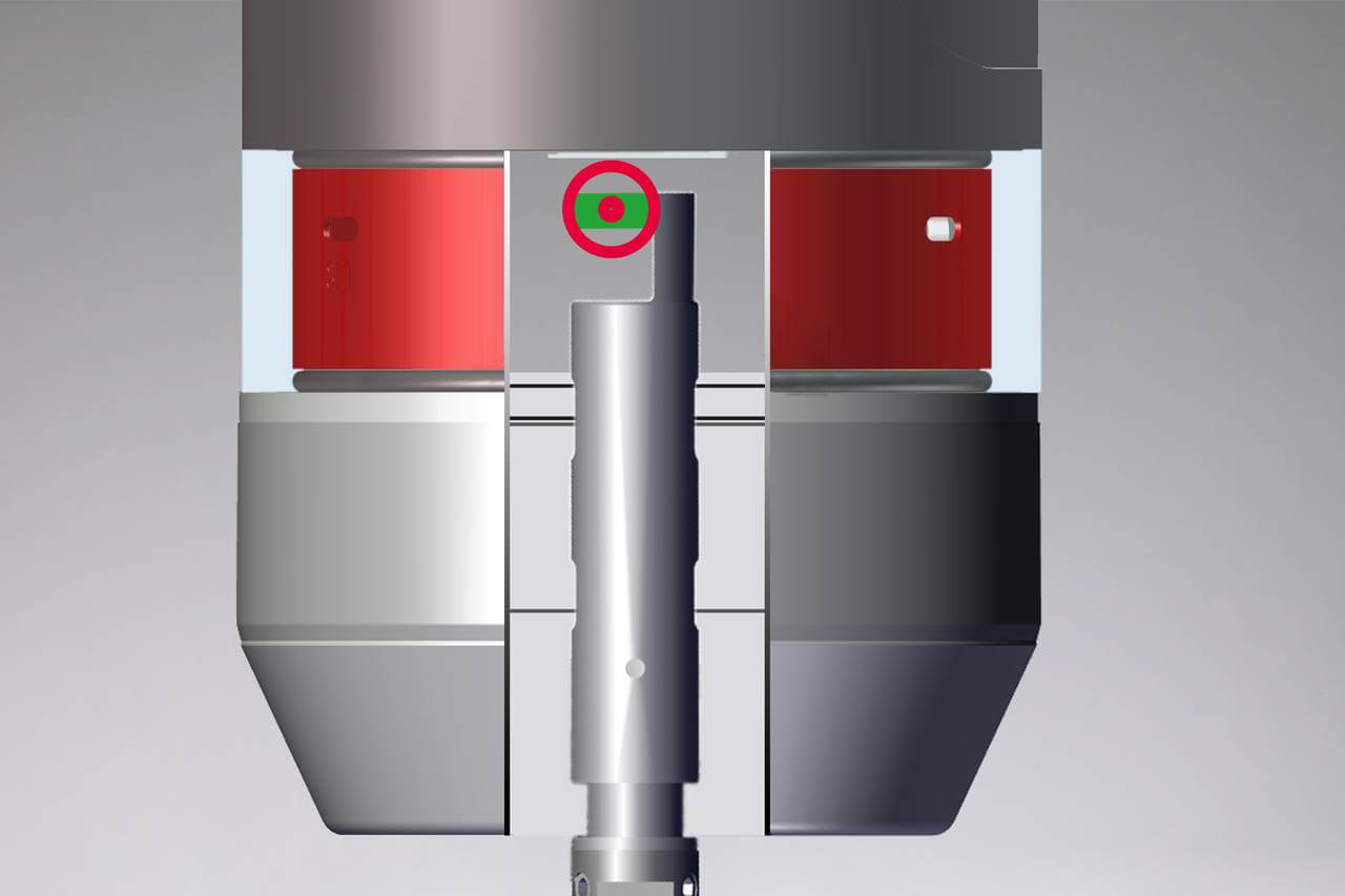 Besonders am Messtaster  TC61 ist das in zwei Achsen geführte, bidirektionale Messwerk