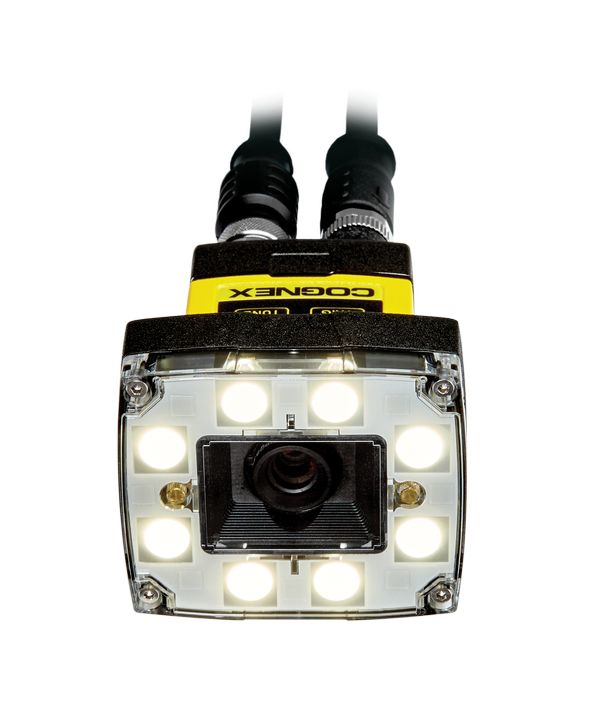 Cognex In-Sight 2000 mit integriertem LED-Ringlicht für eine gleichmässige Beleuchtung