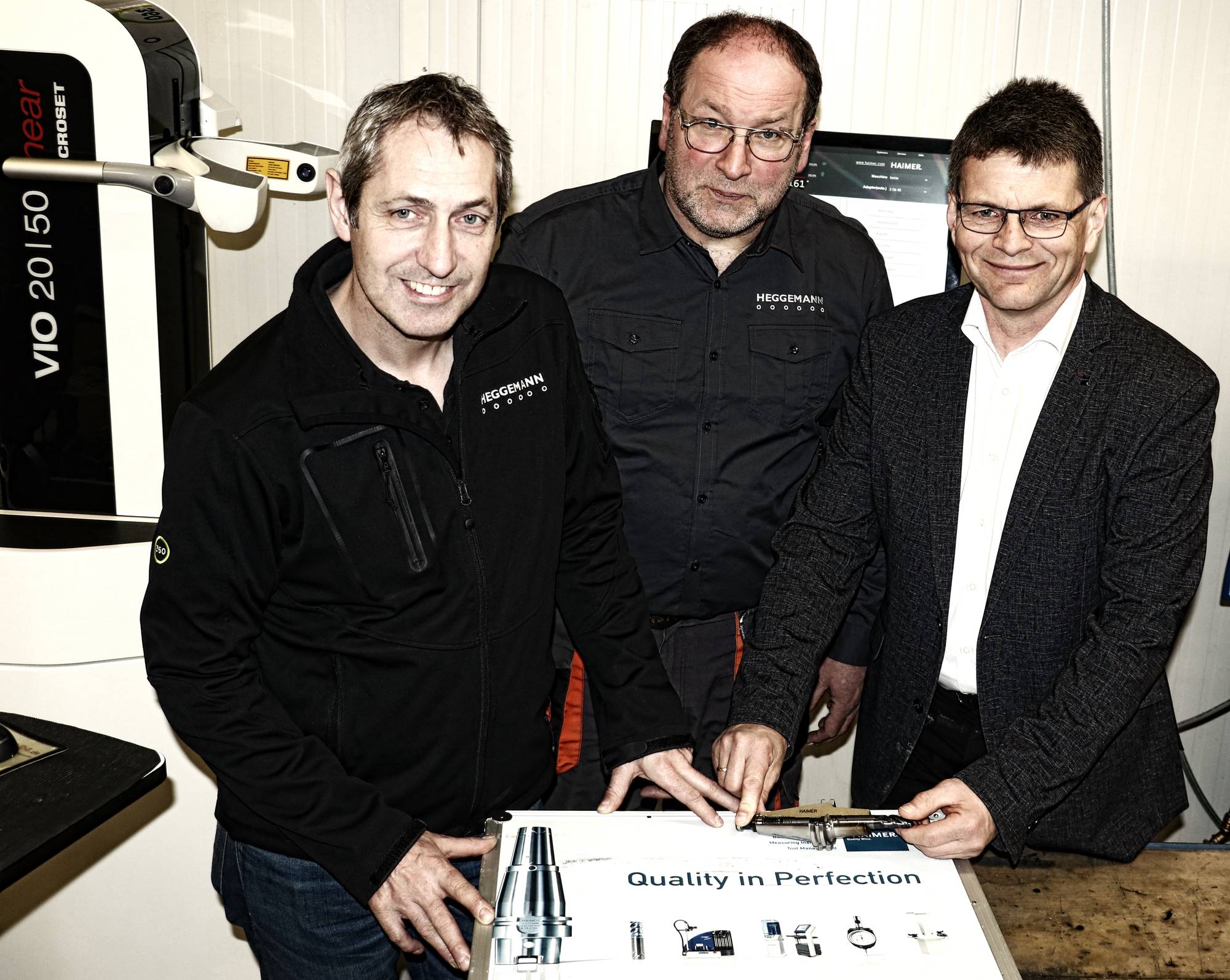 Zerspanungsleiter Ulrich Ahlers, Jürgen Ballbach und Thorsten Böker