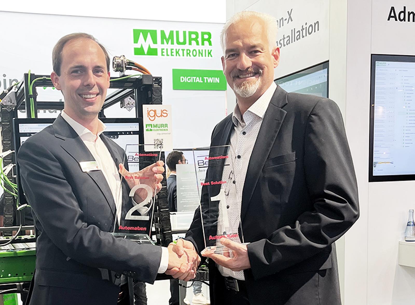 Im Bild: Dr.-Ing. Paul Zeller, Member of the Executive Board von Murrelektronik, und Christian Stremlau, Vice President/Prokurist von Igus. (Quelle: Murrelektronik & Igus GmbH) Im Bild: Dr.-Ing. Paul Zeller, Member of the Executive Board von Murrelektronik, und Christian Stremlau, Vice President/Prokurist von Igus. (Quelle: Murrelektronik & Igus GmbH)