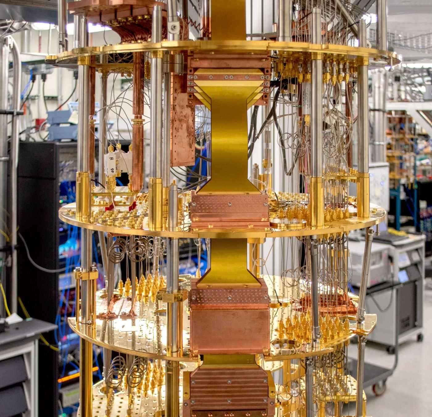 Detailansicht des Quantencomputers von IBM. Ab Januar 2023 hat QuantumBasel Zugriff auf den IBM Quantencomputer mit 433 Qubit.