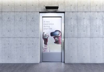 Schindler Aufzüge mit Werbung - und Steckverbindersystem Winsta von Wago