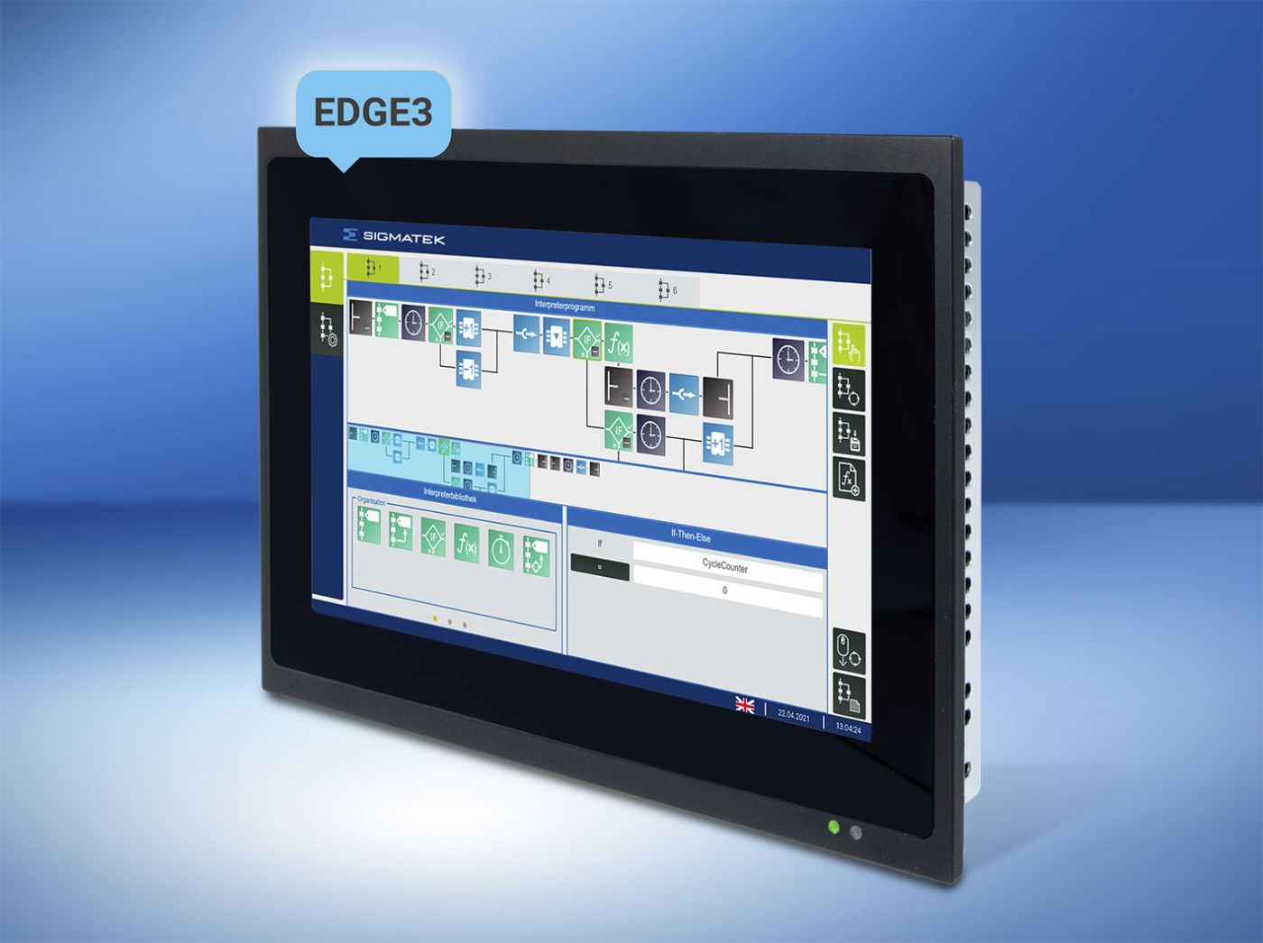 7-Zoll-Multitouchpanel ETT 764 von Sigmatek