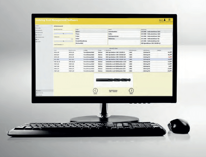 Gühring Werkzeugverwaltung: Anbindung von GTMS und Onlineshop